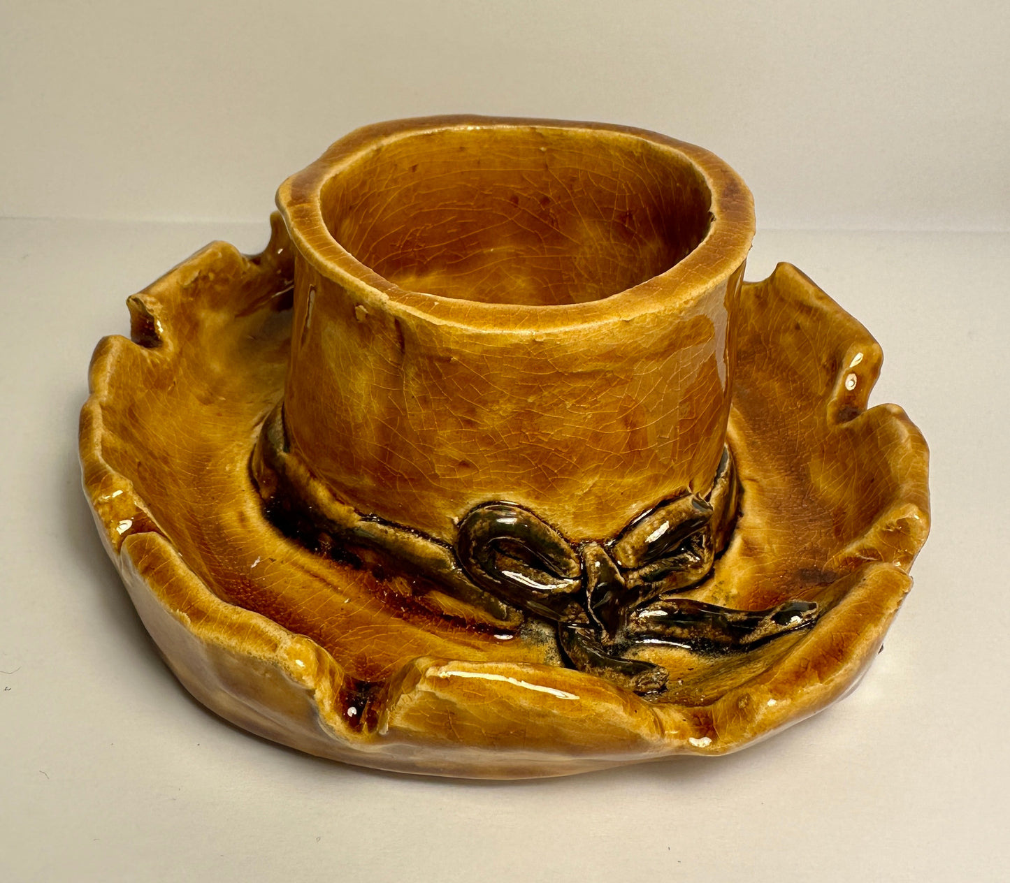 Hat ashtray and candle holder